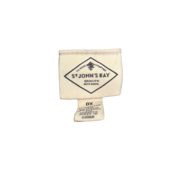 St Johns Bay Plus Size Gray Pullover Diamond Scoop Neck Sweater Size 0X - Picture 3 of 4